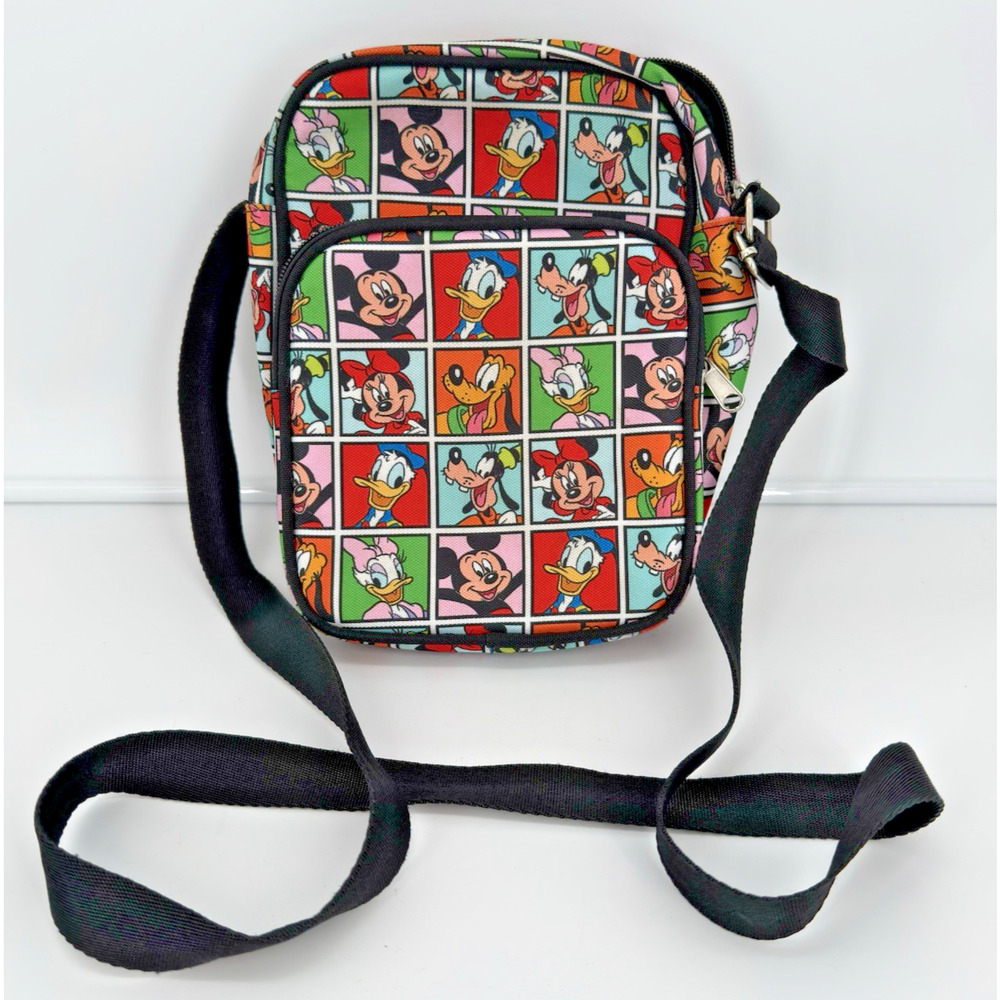 Disney Mickey Mouse Minnie Pluto Goofy Donald Canvas Crossbody Shoulder Bag